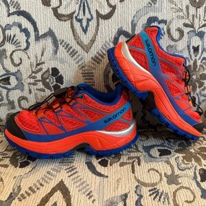 Salomon Kids' Vibrant Red and Blue Sneakers